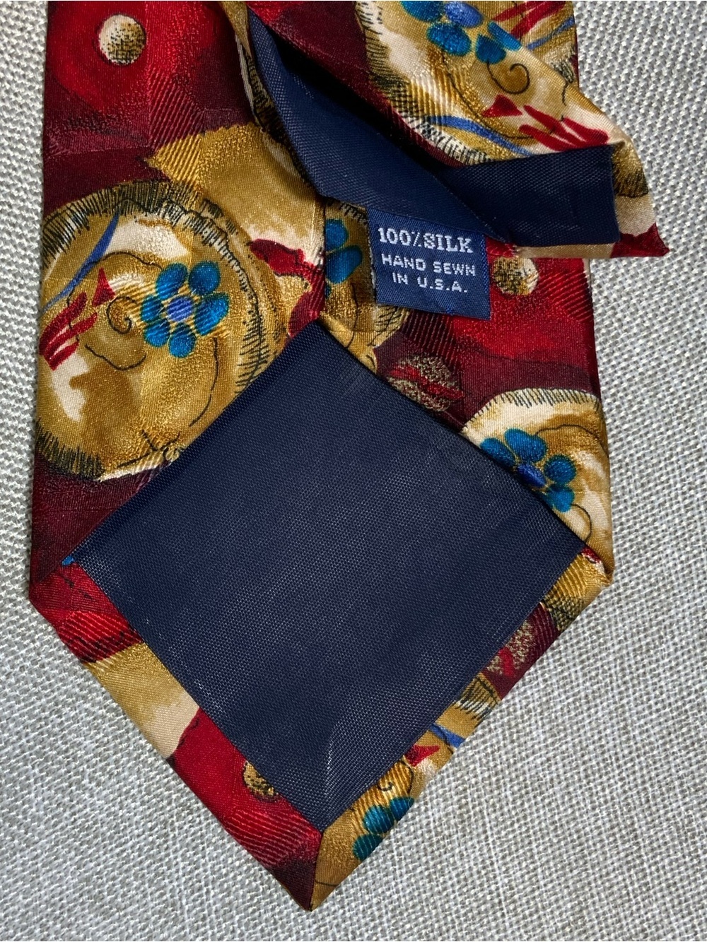 Jerry Garcia Stonehenge Silk Tie Nautilus Shell Art USA - Picture 5 of 6